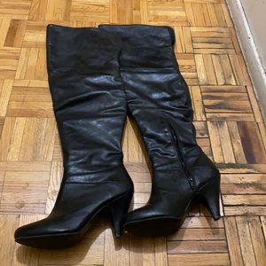 Used leather over the knees boots in size 8